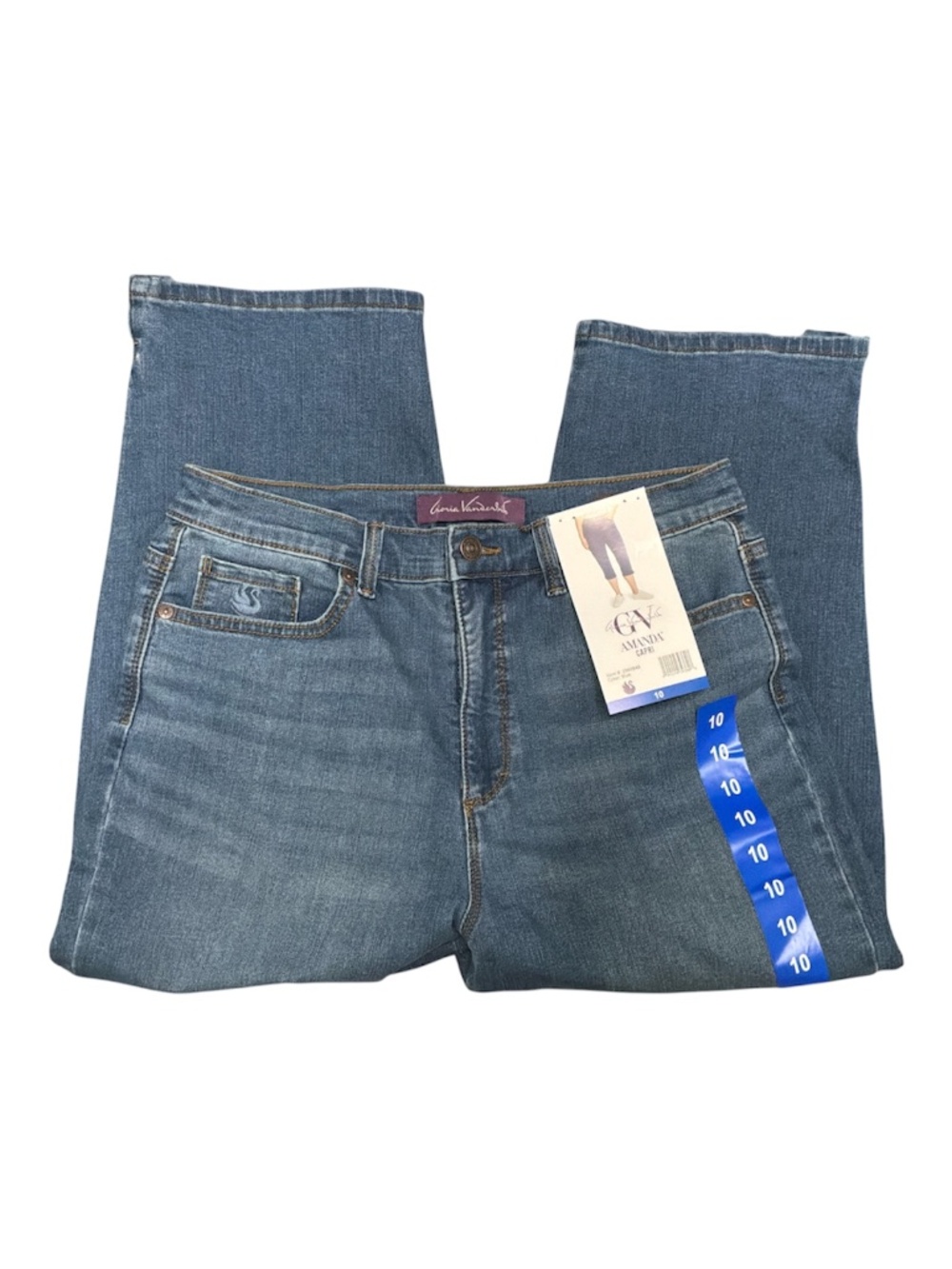GLORIA VANDERBILT AMANDA DENIM CAPRI Size 10